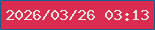 文字の大きさ：4、枠の色：165f93、背景の色：da2b50、文字の色：e3e4de 無料ブログパーツのブログ時計
