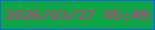 文字の大きさ：2、枠の色：1661f5、背景の色：0da645、文字の色：d52f89 無料ブログパーツのブログ時計