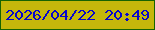 文字の大きさ：3、枠の色：166301、背景の色：c5b70b、文字の色：0606cd 無料ブログパーツのブログ時計