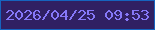 文字の大きさ：1、枠の色：1664bf、背景の色：302063、文字の色：8678f8 無料ブログパーツのブログ時計