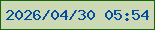 文字の大きさ：5、枠の色：16650d、背景の色：ccd9b4、文字の色：004ea0 無料ブログパーツのブログ時計