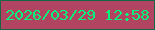 文字の大きさ：3、枠の色：166544、背景の色：b14461、文字の色：02f47b 無料ブログパーツのブログ時計