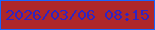 文字の大きさ：5、枠の色：1666ff、背景の色：ae272b、文字の色：3023c2 無料ブログパーツのブログ時計