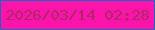 文字の大きさ：1、枠の色：1667c6、背景の色：ff14ab、文字の色：af2768 無料ブログパーツのブログ時計