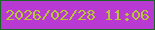 文字の大きさ：5、枠の色：166823、背景の色：b83ad3、文字の色：b7c438 無料ブログパーツのブログ時計