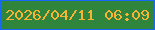 文字の大きさ：2、枠の色：1668f7、背景の色：2f853c、文字の色：f6b334 無料ブログパーツのブログ時計