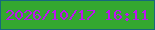 文字の大きさ：2、枠の色：16697c、背景の色：34a830、文字の色：bd13ef 無料ブログパーツのブログ時計