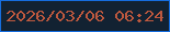 文字の大きさ：5、枠の色：166dde、背景の色：122232、文字の色：bd583e 無料ブログパーツのブログ時計