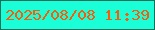 文字の大きさ：1、枠の色：166e58、背景の色：1bffd8、文字の色：fb5a08 無料ブログパーツのブログ時計