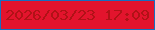 文字の大きさ：3、枠の色：166fbf、背景の色：e3142d、文字の色：b11217 無料ブログパーツのブログ時計