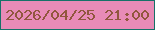 文字の大きさ：1、枠の色：167168、背景の色：e88bb7、文字の色：91563e 無料ブログパーツのブログ時計