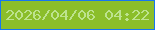 文字の大きさ：3、枠の色：1676f0、背景の色：8bbe2a、文字の色：bde38e 無料ブログパーツのブログ時計