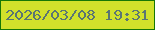 文字の大きさ：4、枠の色：167705、背景の色：d1e12b、文字の色：5a7573 無料ブログパーツのブログ時計