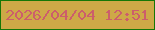 文字の大きさ：4、枠の色：167706、背景の色：cea947、文字の色：cc5e6b 無料ブログパーツのブログ時計