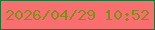 文字の大きさ：1、枠の色：167737、背景の色：fb6e70、文字の色：7e8d1b 無料ブログパーツのブログ時計