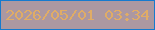 文字の大きさ：2、枠の色：167ace、背景の色：ac98a1、文字の色：e0ac66 無料ブログパーツのブログ時計
