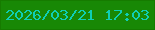 文字の大きさ：2、枠の色：167b00、背景の色：188805、文字の色：0fceb5 無料ブログパーツのブログ時計