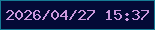 文字の大きさ：3、枠の色：167b94、背景の色：040a36、文字の色：cc98de 無料ブログパーツのブログ時計