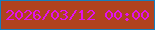 文字の大きさ：4、枠の色：167ebb、背景の色：b0421e、文字の色：e211eb 無料ブログパーツのブログ時計