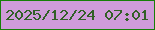 文字の大きさ：2、枠の色：167f08、背景の色：cf9bda、文字の色：326027 無料ブログパーツのブログ時計