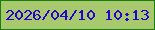 文字の大きさ：1、枠の色：167f0d、背景の色：a8c96e、文字の色：2504cb 無料ブログパーツのブログ時計