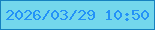 文字の大きさ：2、枠の色：1681bf、背景の色：73d7ec、文字の色：2392f7 無料ブログパーツのブログ時計
