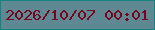文字の大きさ：2、枠の色：16847e、背景の色：5f8992、文字の色：790422 無料ブログパーツのブログ時計