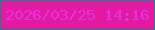 文字の大きさ：4、枠の色：168486、背景の色：e3199f、文字の色：e432e9 無料ブログパーツのブログ時計