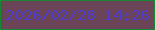 文字の大きさ：4、枠の色：168733、背景の色：6c4457、文字の色：4c3cc7 無料ブログパーツのブログ時計