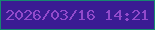 文字の大きさ：1、枠の色：168870、背景の色：3a1c93、文字の色：924acb 無料ブログパーツのブログ時計