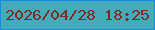 文字の大きさ：2、枠の色：168ae6、背景の色：44abbb、文字の色：822a1e 無料ブログパーツのブログ時計