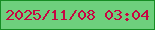文字の大きさ：2、枠の色：168d23、背景の色：6ed07d、文字の色：c70642 無料ブログパーツのブログ時計