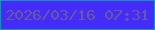 文字の大きさ：3、枠の色：1691b9、背景の色：452cfe、文字の色：6b5a9a 無料ブログパーツのブログ時計
