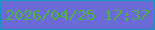 文字の大きさ：3、枠の色：1693c1、背景の色：6b6ad6、文字の色：4cb542 無料ブログパーツのブログ時計