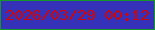 文字の大きさ：4、枠の色：169627、背景の色：3631b9、文字の色：d30506 無料ブログパーツのブログ時計
