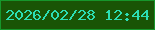 文字の大きさ：4、枠の色：16962b、背景の色：195405、文字の色：2cdeb4 無料ブログパーツのブログ時計