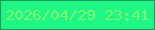 文字の大きさ：2、枠の色：169863、背景の色：1ff785、文字の色：83f574 無料ブログパーツのブログ時計