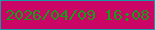 文字の大きさ：5、枠の色：1699a9、背景の色：ca0566、文字の色：149d18 無料ブログパーツのブログ時計