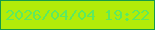 文字の大きさ：3、枠の色：169b48、背景の色：b2ec09、文字の色：5dea5f 無料ブログパーツのブログ時計