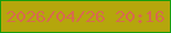 文字の大きさ：5、枠の色：169d0d、背景の色：b5a60c、文字の色：d76a4f 無料ブログパーツのブログ時計