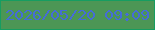 文字の大きさ：4、枠の色：169d61、背景の色：4c9655、文字の色：456cd8 無料ブログパーツのブログ時計