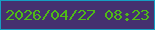 文字の大きさ：2、枠の色：169ec2、背景の色：45306f、文字の色：4fba17 無料ブログパーツのブログ時計