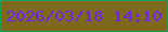 文字の大きさ：4、枠の色：169f61、背景の色：7c6a1a、文字の色：7123f1 無料ブログパーツのブログ時計