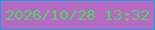 文字の大きさ：1、枠の色：16a0e0、背景の色：b66ac4、文字の色：4ed563 無料ブログパーツのブログ時計