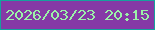 文字の大きさ：5、枠の色：16a19d、背景の色：8539a6、文字の色：9bf2a8 無料ブログパーツのブログ時計