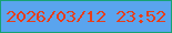 文字の大きさ：1、枠の色：16a273、背景の色：5aa4ee、文字の色：e73d1a 無料ブログパーツのブログ時計