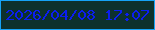 文字の大きさ：3、枠の色：16a3f7、背景の色：0d312d、文字の色：0b1ef0 無料ブログパーツのブログ時計