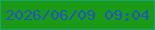 文字の大きさ：5、枠の色：16a573、背景の色：1b9b15、文字の色：1e56c6 無料ブログパーツのブログ時計