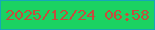 文字の大きさ：4、枠の色：16a7b8、背景の色：1bd262、文字の色：c54c3d 無料ブログパーツのブログ時計