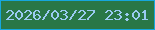 文字の大きさ：5、枠の色：16a7de、背景の色：297747、文字の色：9bcbf2 無料ブログパーツのブログ時計